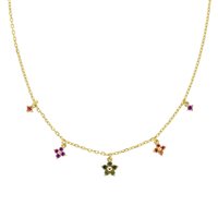 Collana Amen Donna Primula in Argento Zircone CLFIMGOL1